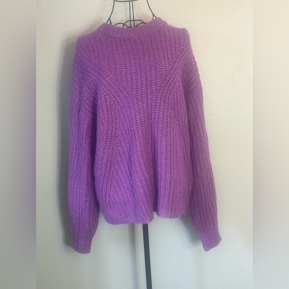 Cozy Knit Purple Sweater